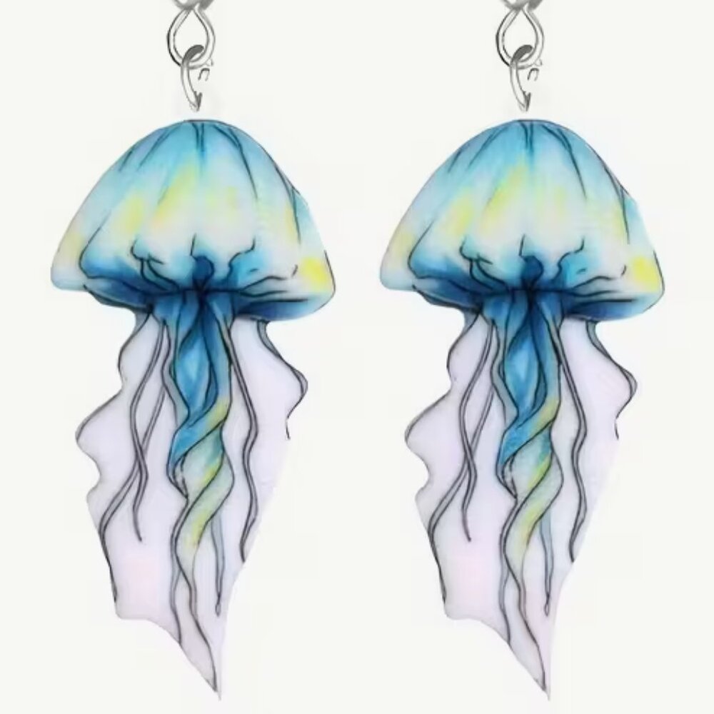 🌊 Large Jellyfish Dangle Earrings - NEW!!!